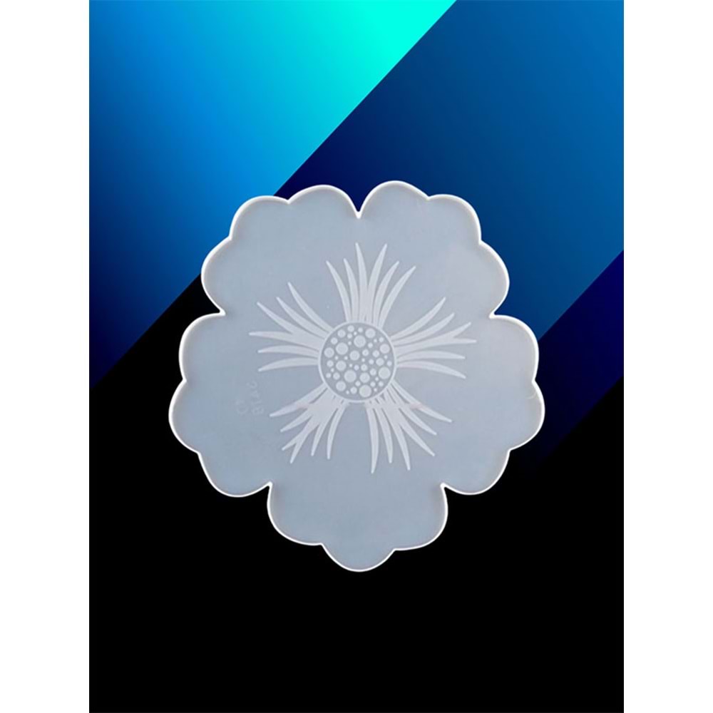 Çiçek Model Tepsi Silikon Kalıp 33 cm