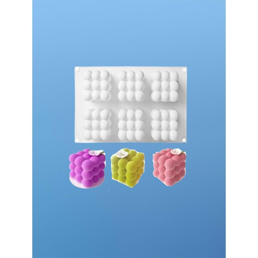 Büyük Bubble Mum Kalıbı 6 lı