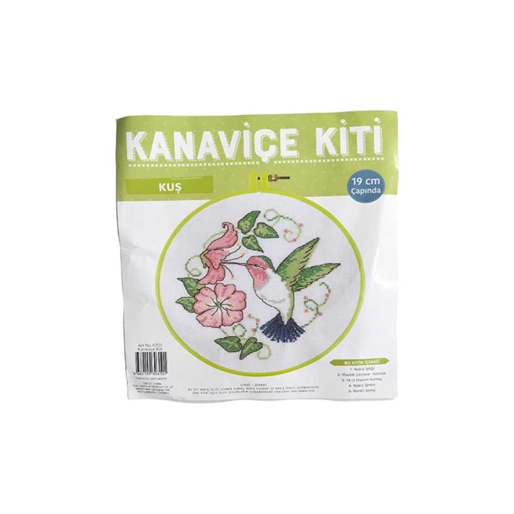 Tuva Kanaviçe Seti 19 cm - Kuş