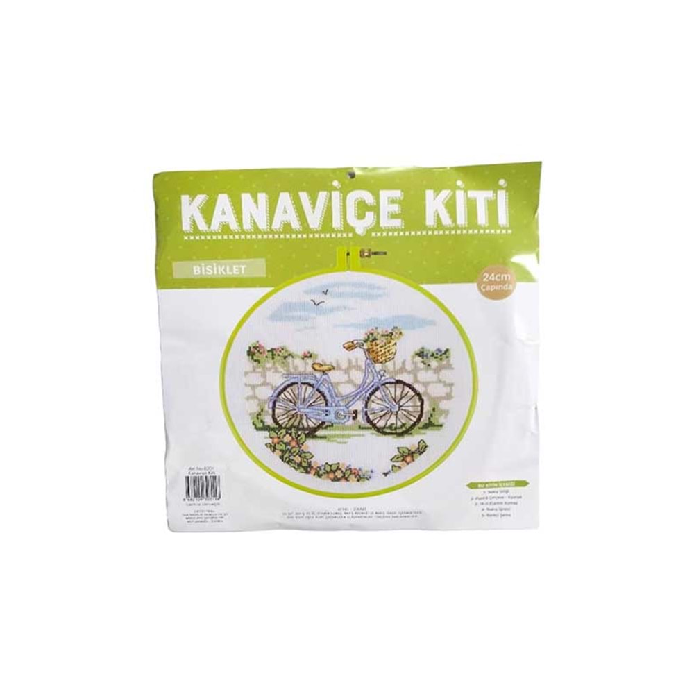 Tuva Kanaviçe Seti 24 cm - Bisiklet