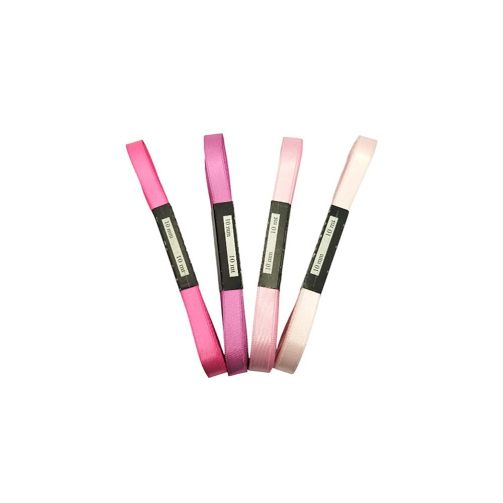 Saten Kurdale 1 cm - Açık Pembe