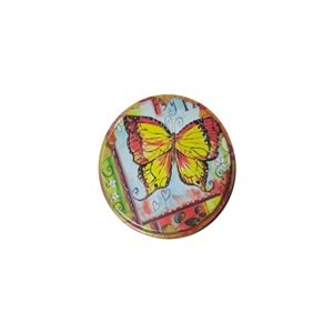 3 cm Desenli Teneke Kutu