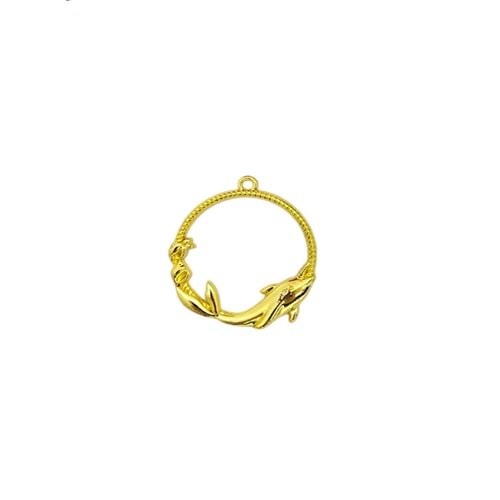 İçi Boş Kolye Ucu Yunus Balığı - Gold