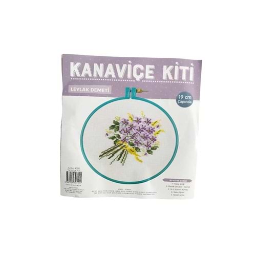 Tuva Kanaviçe Seti 19 cm - Leylak Demeti